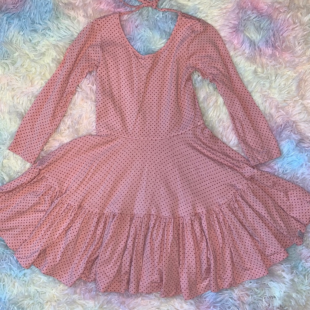 OmiJo mauve dot dancer dress
